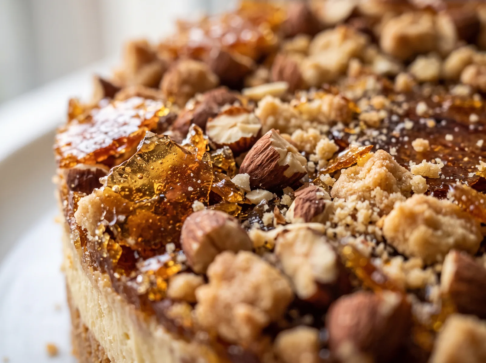 Crujiente de caramelo y almendra tostada / Caramel and toasted almond crunch