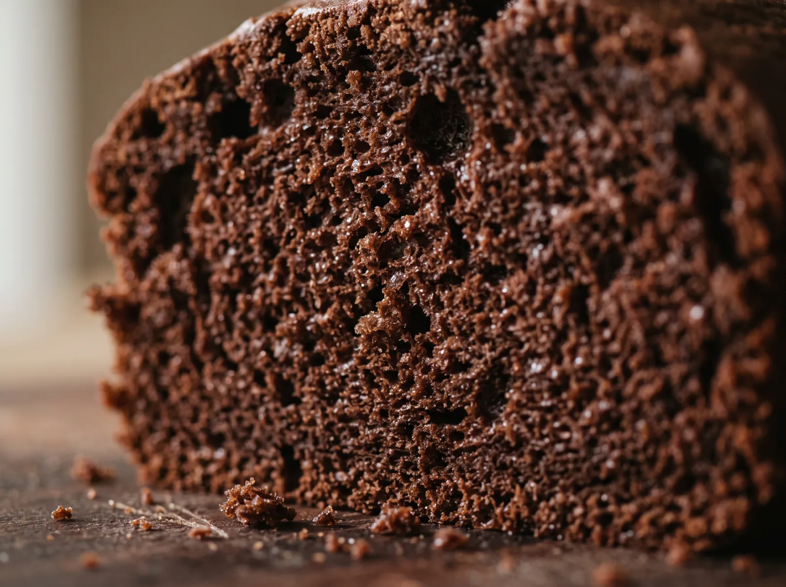 Bizcocho de chocolate oscuro, tierno y esponjoso / Dark chocolate sponge, tender and fluffy