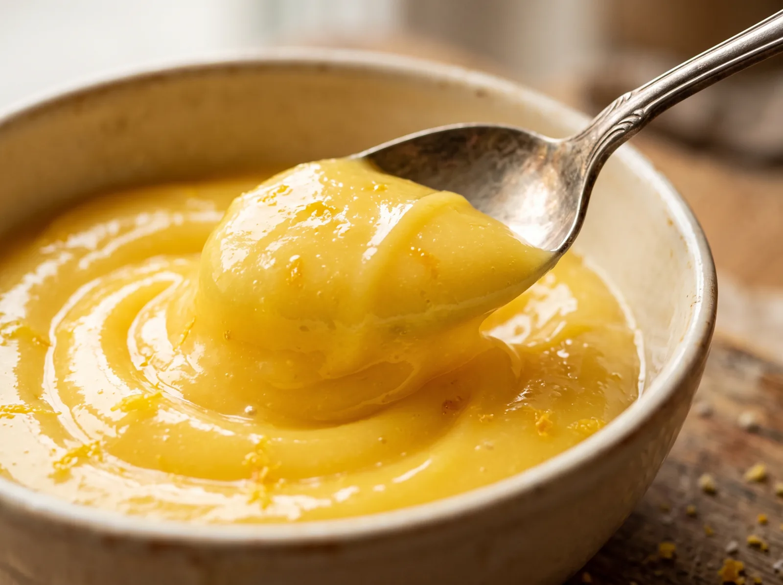 Curd de limón amarillo intenso y brillante / Intensely yellow, glossy lemon curd